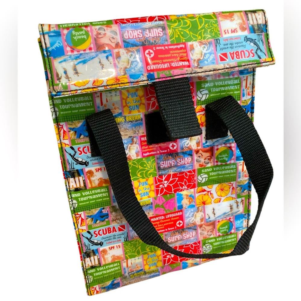 Relic Insulated Lunch bag Surfside Pattern & Free Wallet